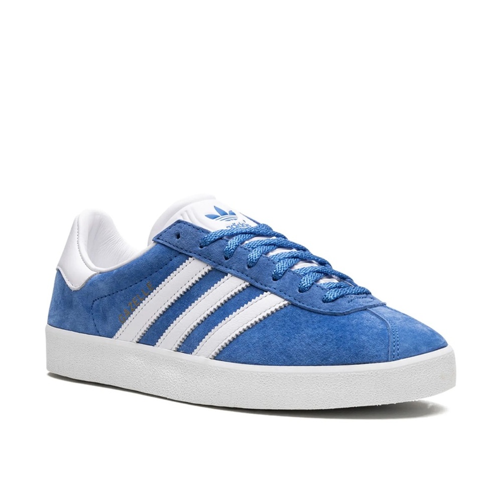 Adidas Gazelle 85 Shoes Mens 6.5 - Color
Blue Bird /Cloud White /Gold Metallic